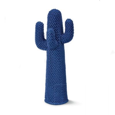 Blauer Guframini Cactus, Miniatur Designobjekt, dekorativer Kaktus für Wohnaccessoires und Sammlerstücke.
